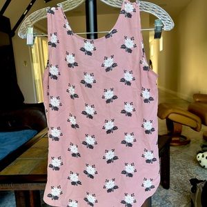 Pink floral LOFT blouse